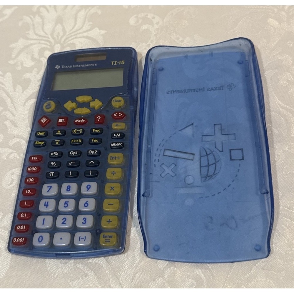 Texas Instruments TI-15 Scientific Calculator dual-power system colorful Keys‎